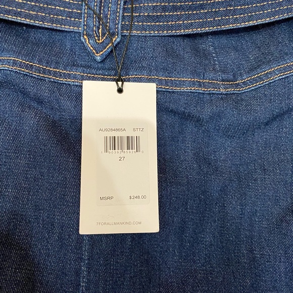 7 for all Mankind ST. TROPEZ BELTED TRAPUNTO SKIRT - Picture 5 of 5